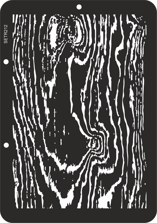Reusable plastic stencil for decoration, scrapbooking, decoupage 'ScrapEgo' / wood texture / SETR212