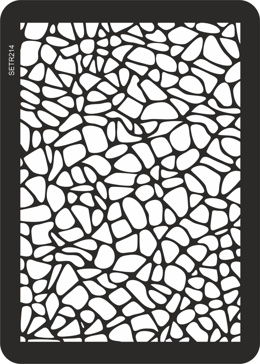 Reusable plastic stencil for decoration, scrapbooking, decoupage 'ScrapEgo' / texture / SETR214