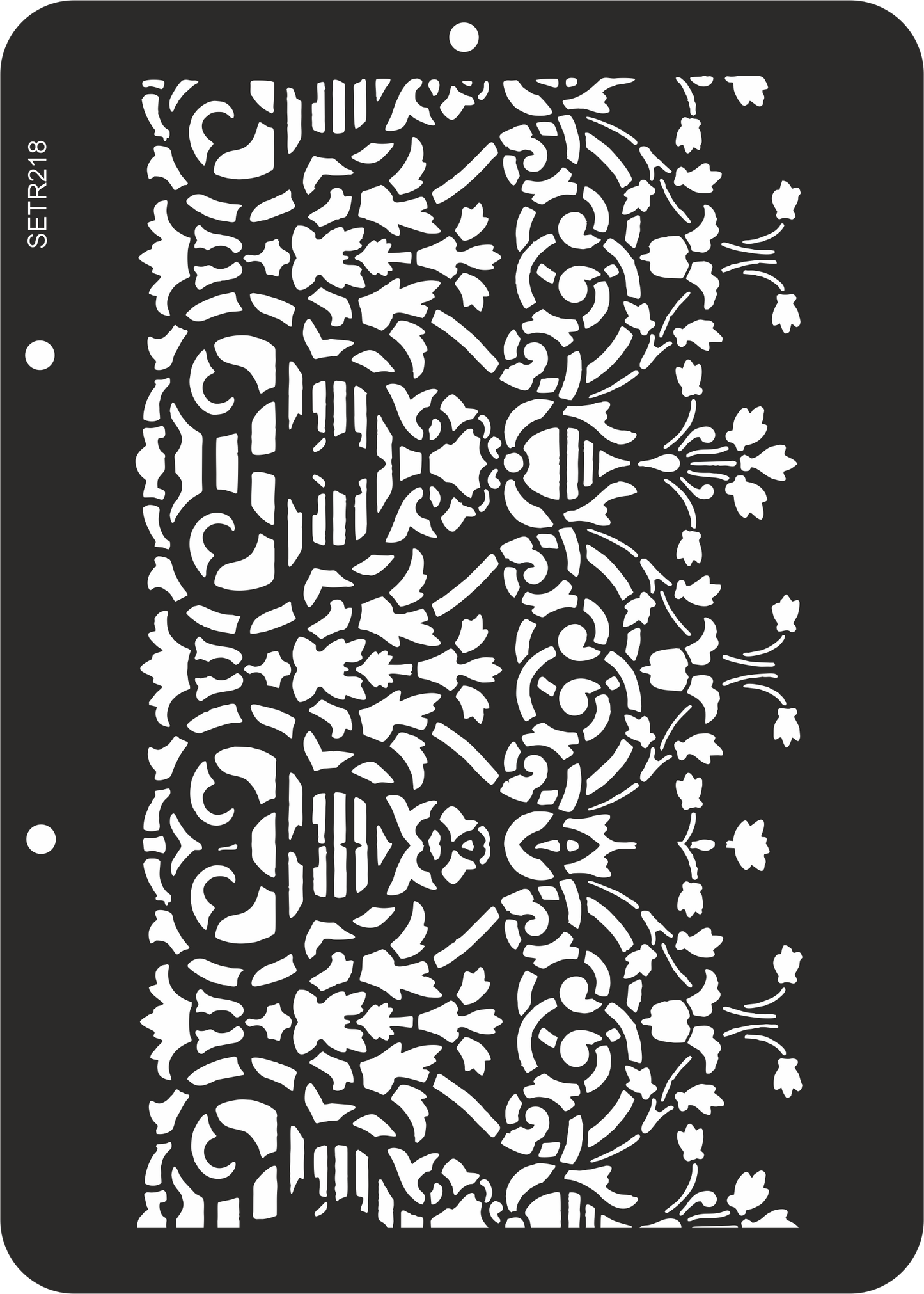 Reusable plastic stencil for decoration, scrapbooking, decoupage 'ScrapEgo' / lace / SETR218