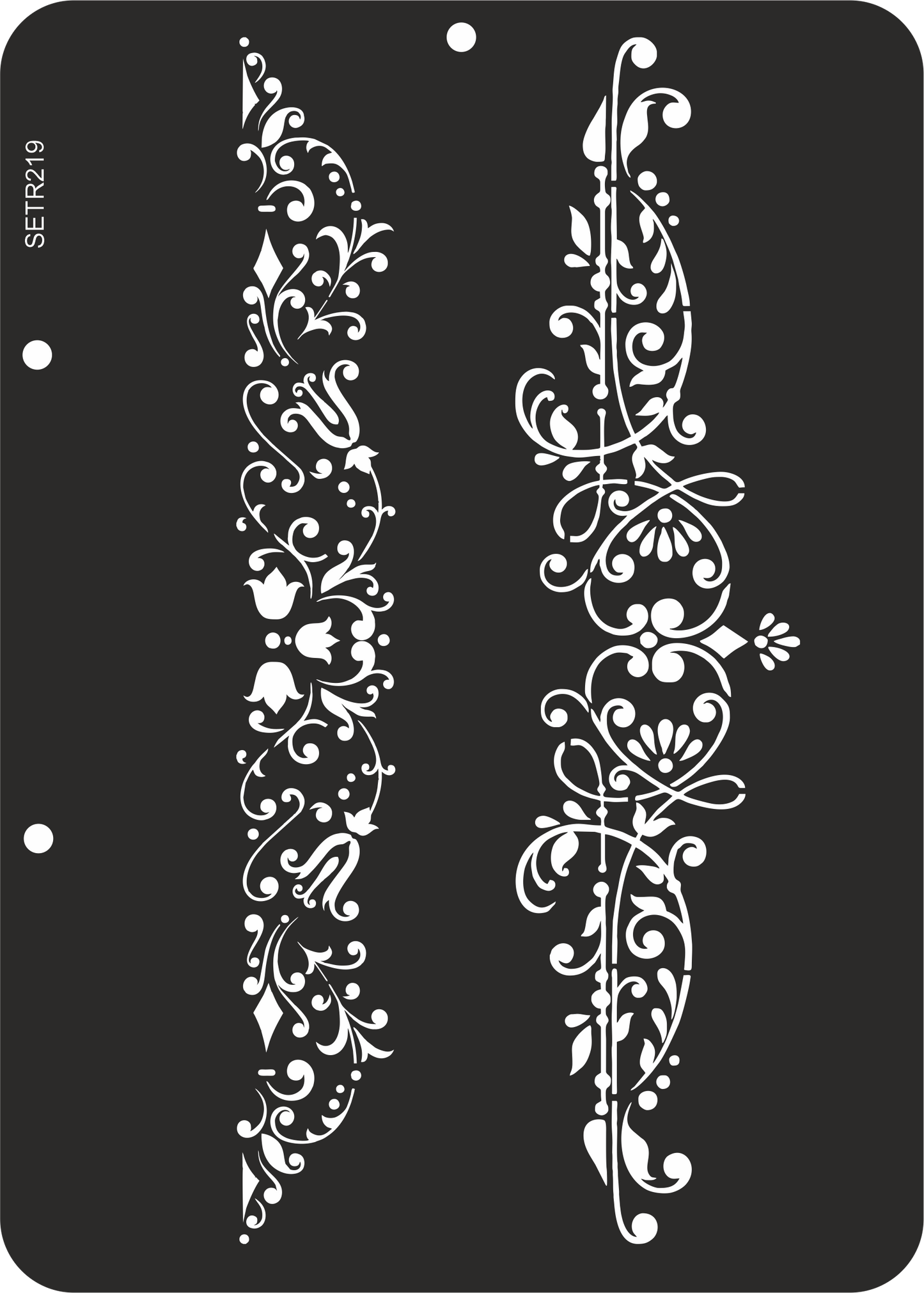 Reusable plastic stencil for decoration, scrapbooking, decoupage 'ScrapEgo' / ornament / SETR219