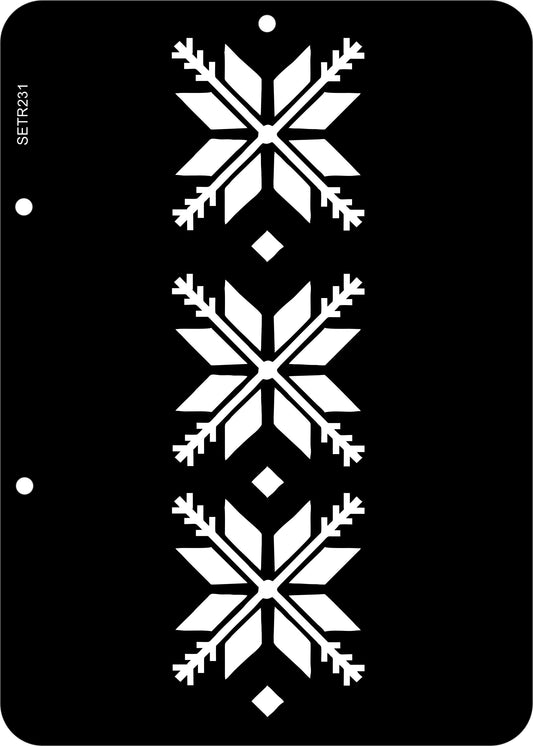 Reusable plastic stencil for decoration, scrapbooking, decoupage 'ScrapEgo' / ornament / SETR231