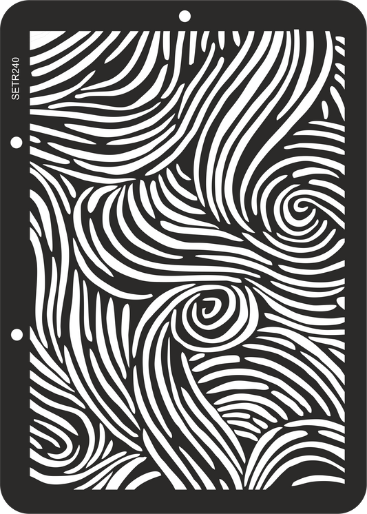 Reusable plastic stencil for decoration, scrapbooking, decoupage 'ScrapEgo' / ornament / SETR240