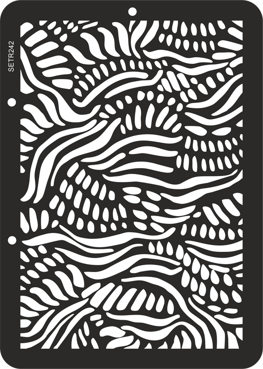 Reusable plastic stencil for decoration, scrapbooking, decoupage 'ScrapEgo' / ornament / SETR242