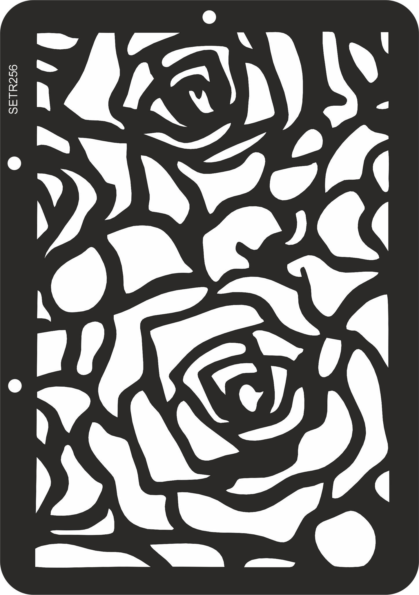 Reusable plastic stencil for decoration, scrapbooking, decoupage 'ScrapEgo' / roses / SETR256