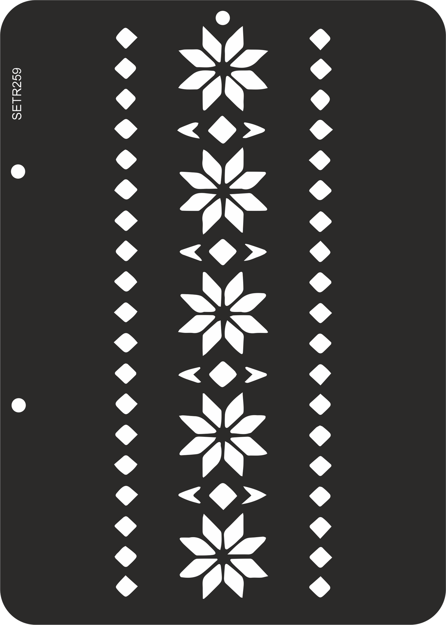 Reusable plastic stencil for decoration, scrapbooking, decoupage 'ScrapEgo' / ornament / SETR259