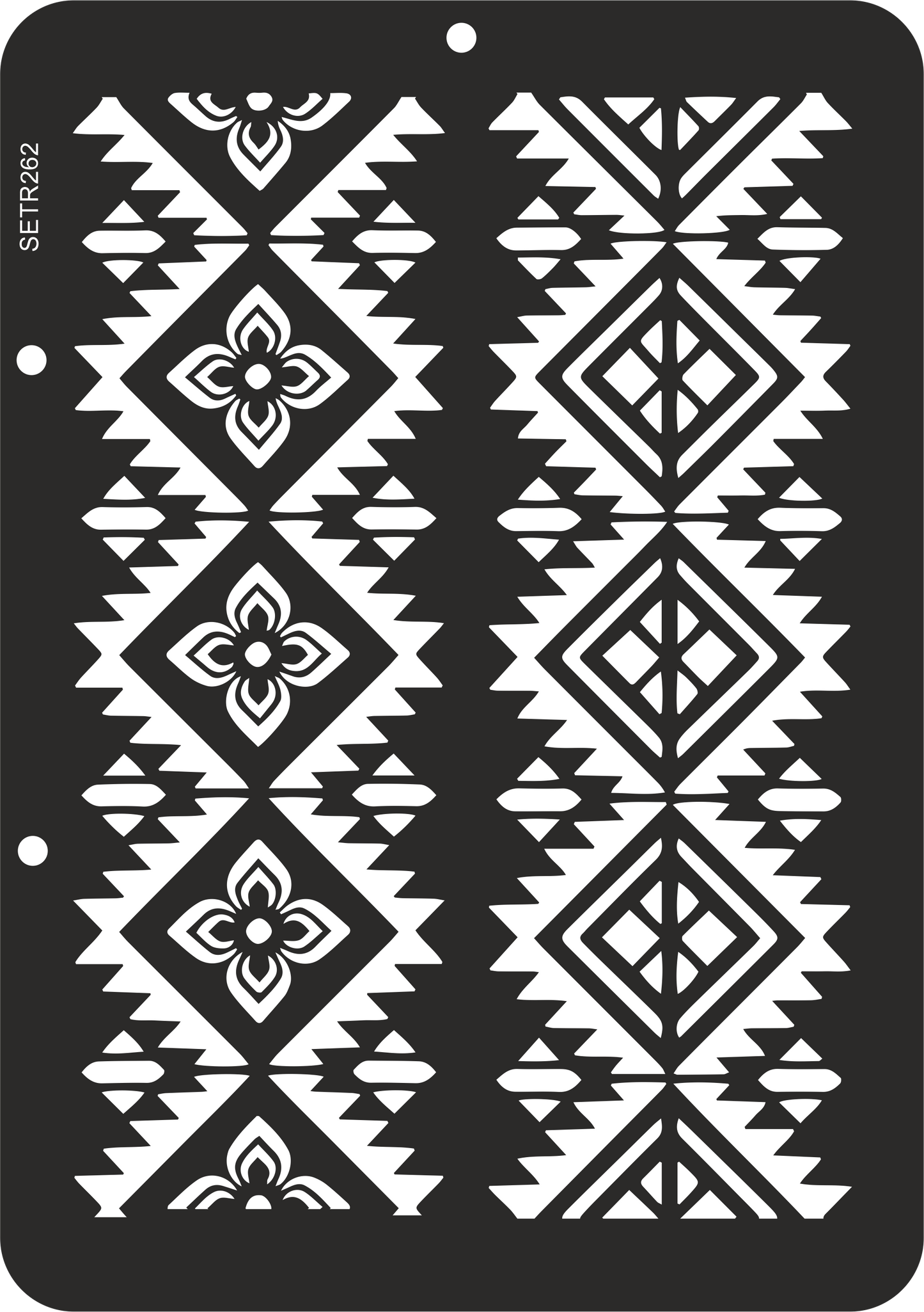 Reusable plastic stencil for decoration, scrapbooking, decoupage 'ScrapEgo' / ornament / SETR262