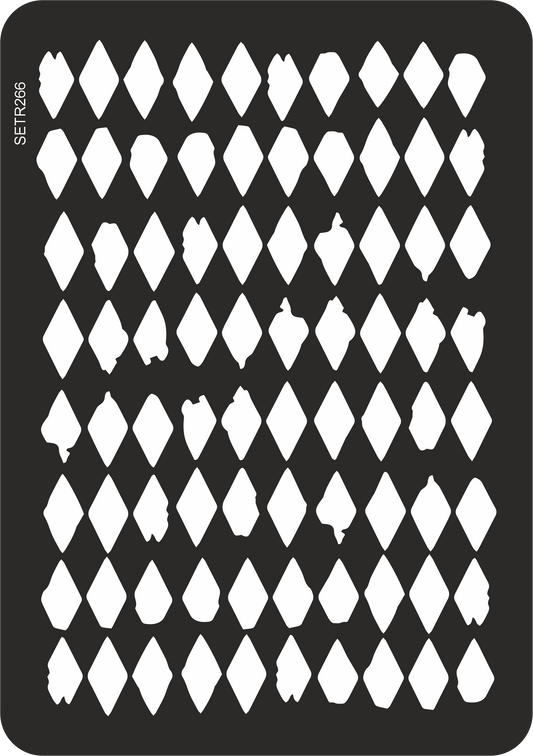 Reusable plastic stencil for decoration, scrapbooking, decoupage 'ScrapEgo' / rhombuses / SETR266