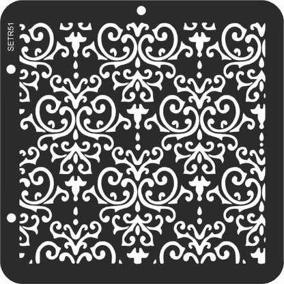 Reusable plastic stencil for decoration, scrapbooking, decoupage 'ScrapEgo' / background / SETR51