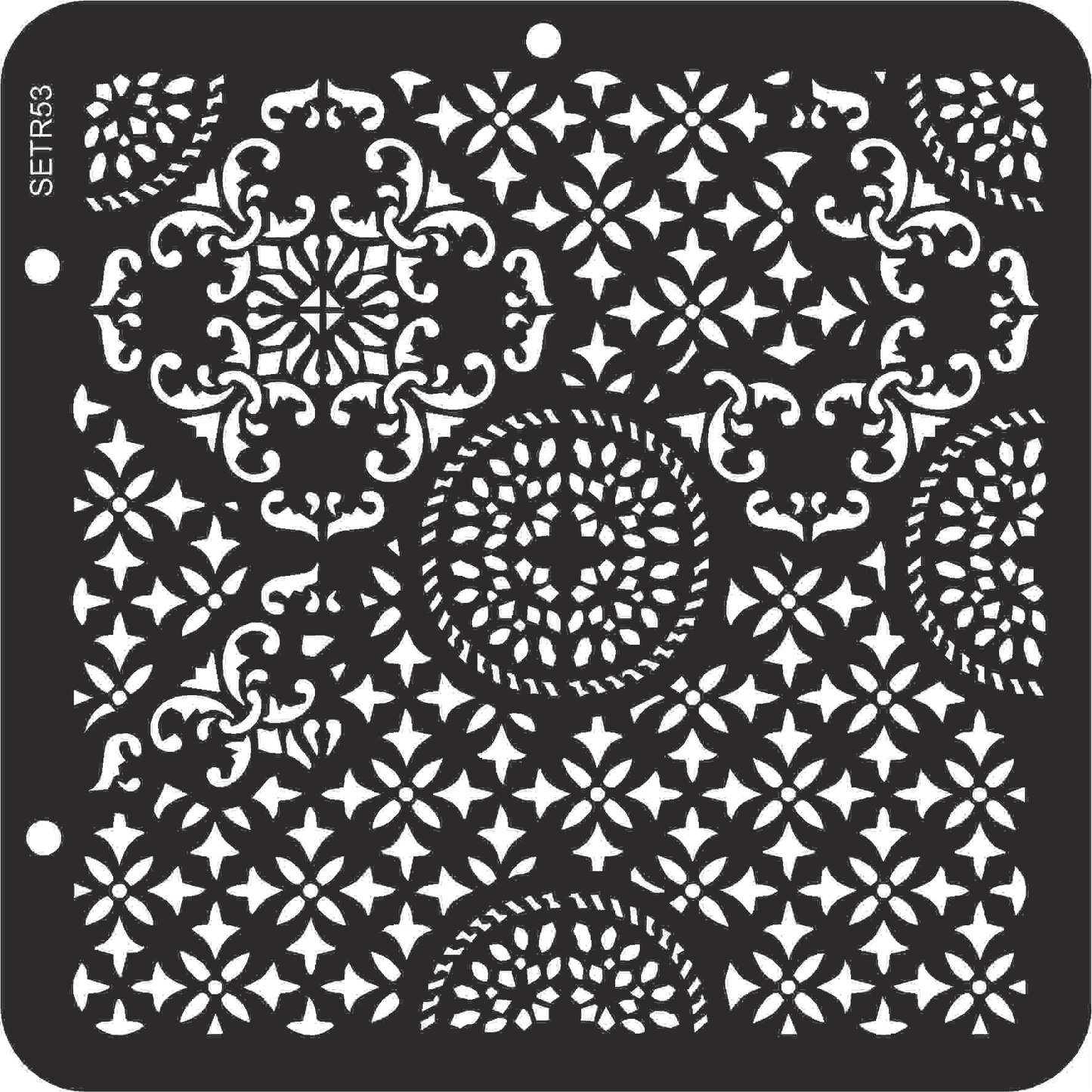 Reusable plastic stencil for decoration, scrapbooking, decoupage 'ScrapEgo' / background / SETR53