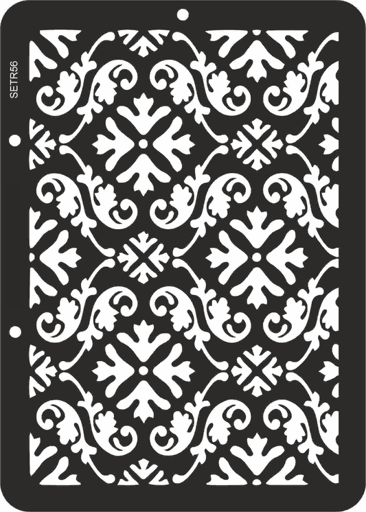 Reusable plastic stencil for decoration, scrapbooking, decoupage 'ScrapEgo' / background / SETR56 