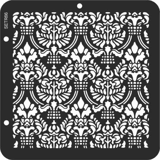 Reusable plastic stencil for decoration, scrapbooking, decoupage 'ScrapEgo' / background artdeco / SETR66