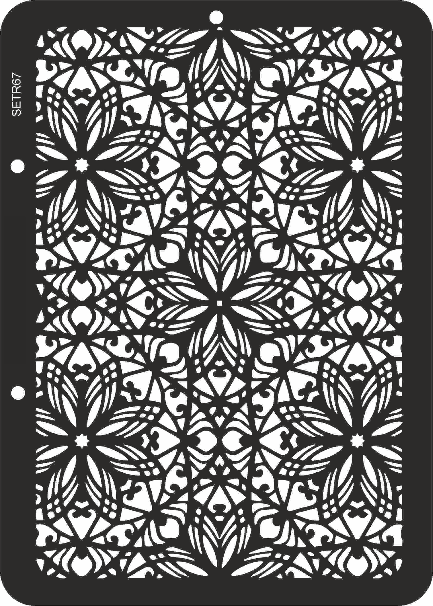 Reusable plastic stencil for decoration, scrapbooking, decoupage 'ScrapEgo' / background Art Nouveau / SETR67