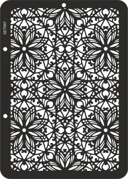 Reusable plastic stencil for decoration, scrapbooking, decoupage 'ScrapEgo' / background Art Nouveau / SETR67