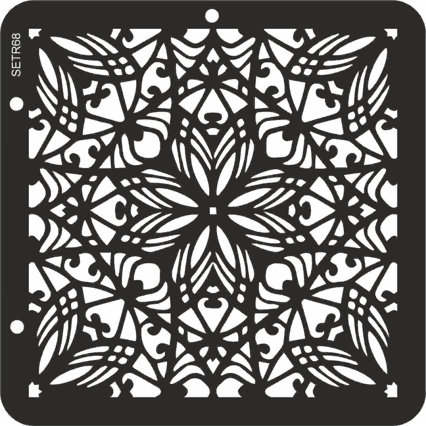 Reusable plastic stencil for decoration, scrapbooking, decoupage 'ScrapEgo' / background artdeco / SETR68