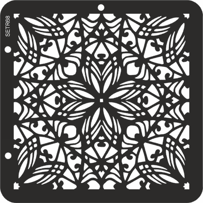 Reusable plastic stencil for decoration, scrapbooking, decoupage 'ScrapEgo' / background artdeco / SETR68