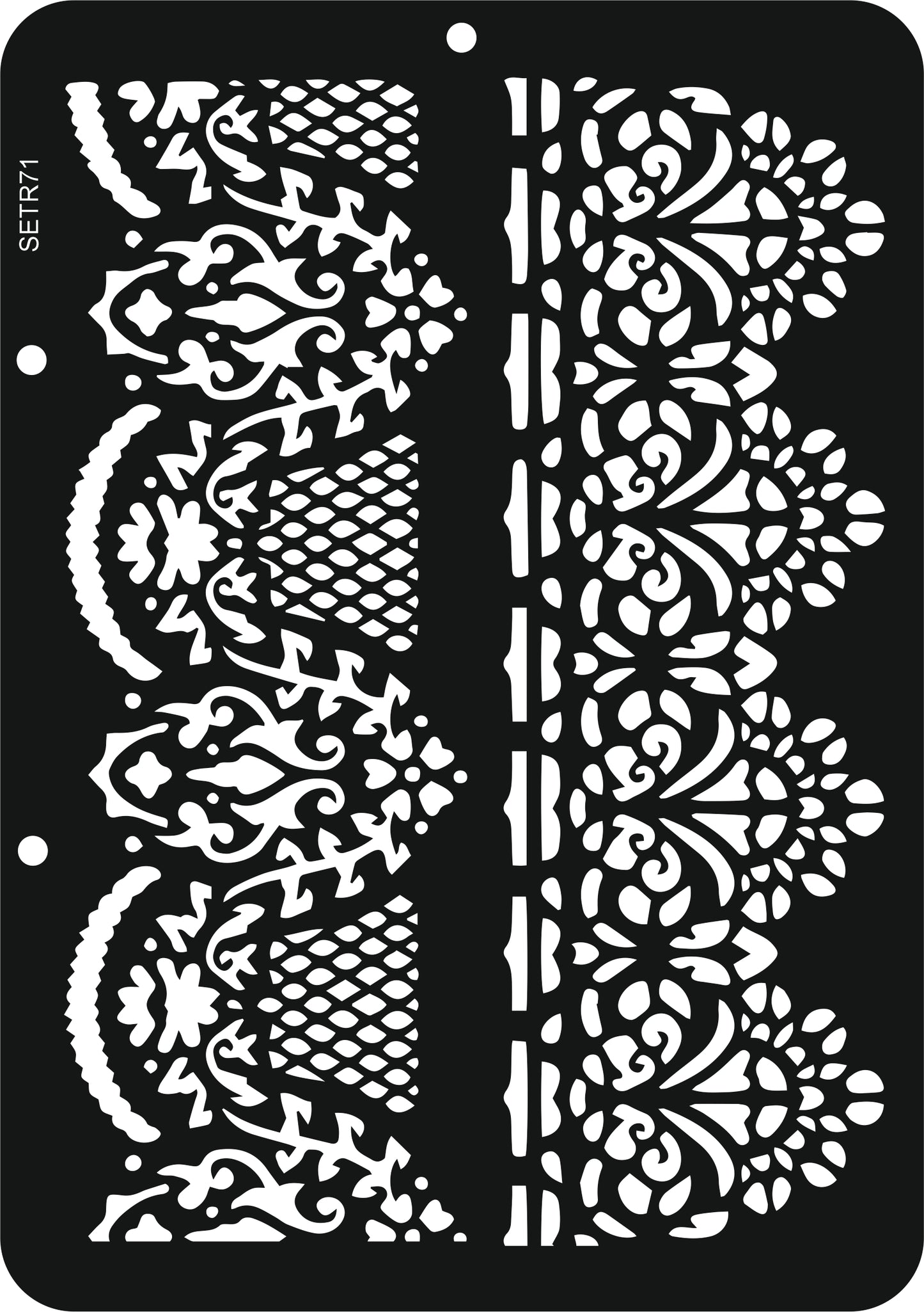 Reusable plastic stencil for decoration, scrapbooking, decoupage 'ScrapEgo' / Lace / SETR71