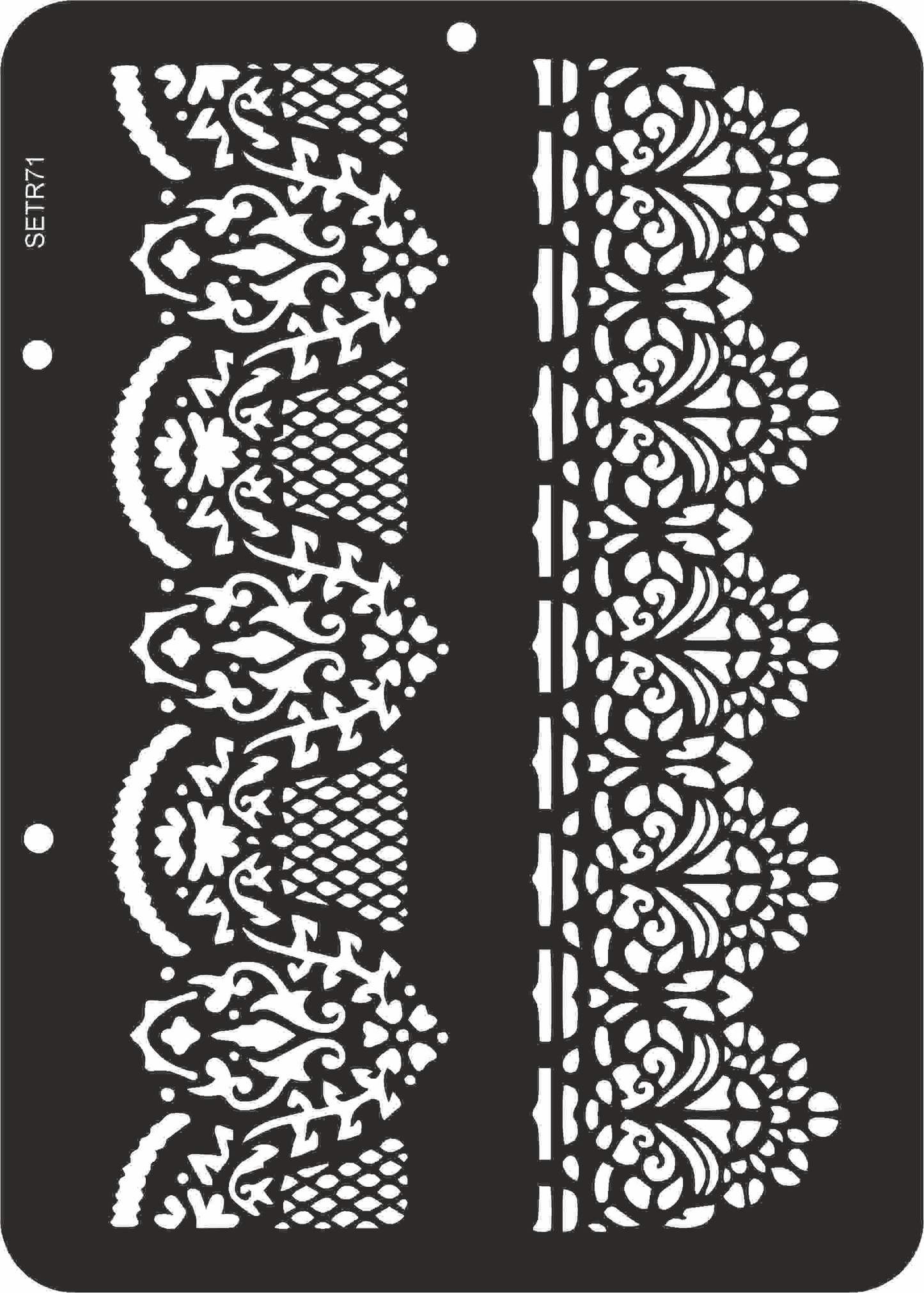 Reusable plastic stencil for decoration, scrapbooking, decoupage 'ScrapEgo' / Lace / SETR71