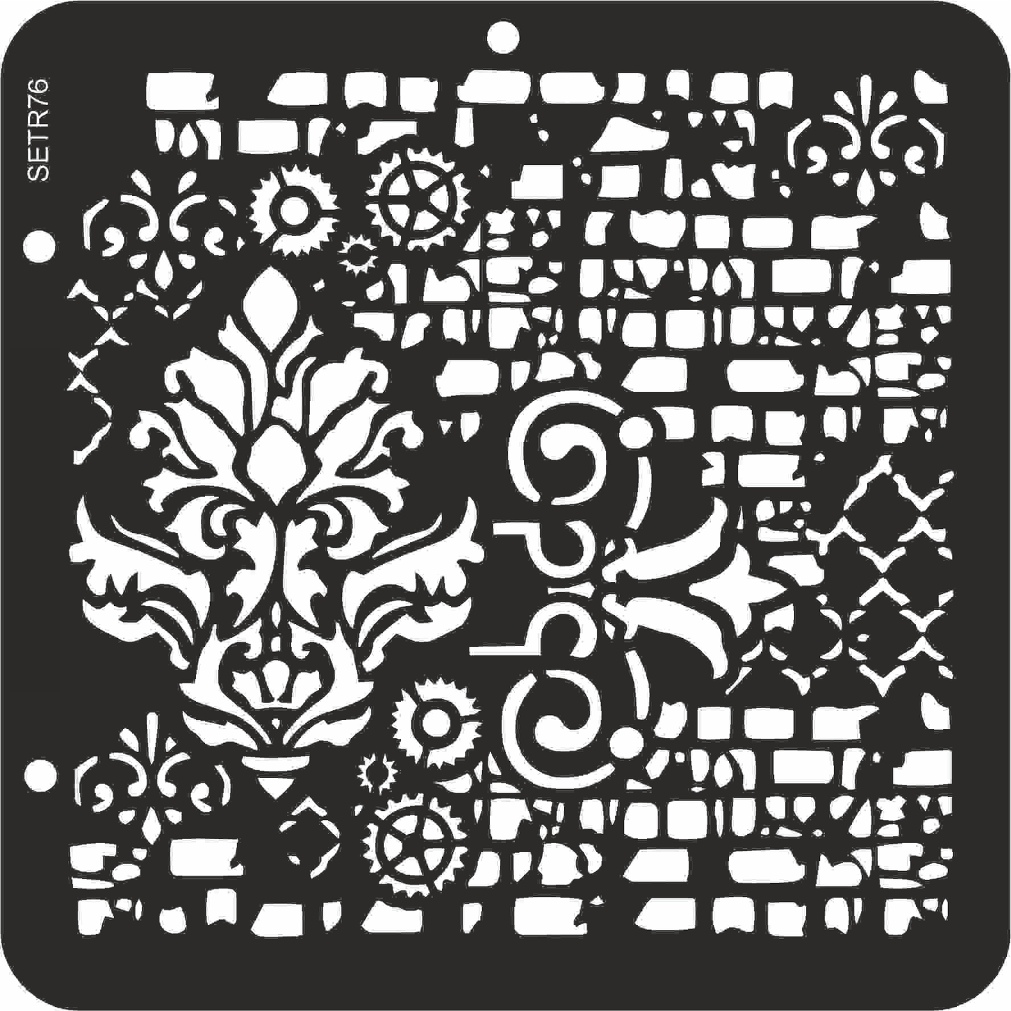 Reusable plastic stencil for decoration, scrapbooking, decoupage 'ScrapEgo' / background / SETR76