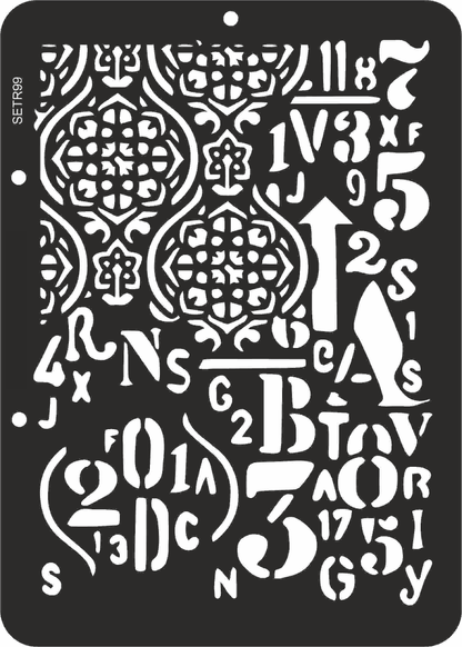 Reusable plastic stencil for decoration, scrapbooking, decoupage 'ScrapEgo' / background / SETR99