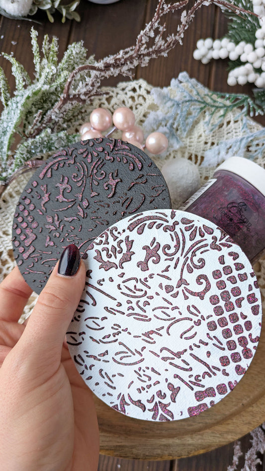 Reusable plastic stencil for decoration, scrapbooking, decoupage 'ScrapEgo' / background